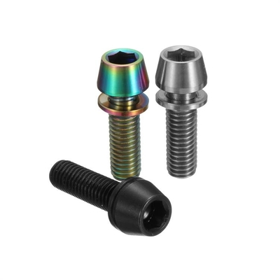 M5 X 16 Tapered Head Titanium Stem Bolts With Washer