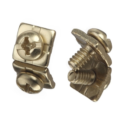 DIN Gold Plated M3.5 * 10 Pan Head Combination Screw With Square Washer