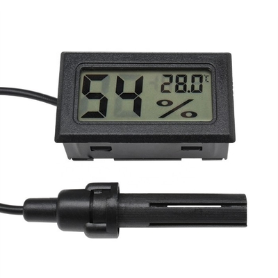 Mini Probe Digital LCD Thermometer Hygrometer Humidity Temperature Meter Indoor Display Black