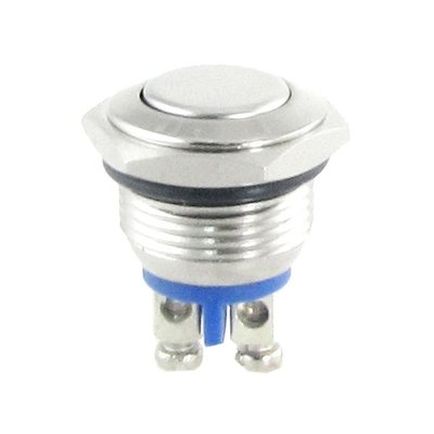 16mm Anti Vandal Momentary Stainless Steel Metal Push Button Switch Raised Top