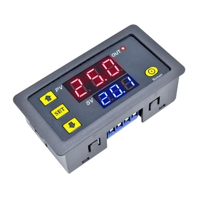 Black Covering Dual Display Time Delay Relay 12v Module Dc 20a