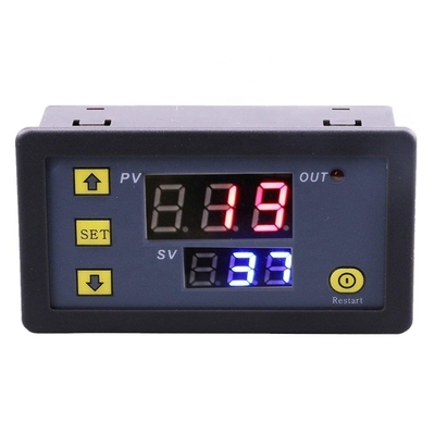 24v Thermostat 10a Digital Led Dual Display Cycle Delay Timer Relay 0-999hours
