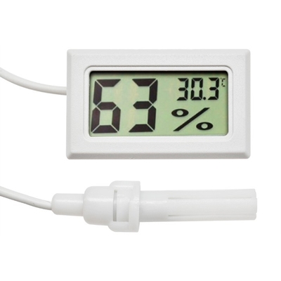 Professional Mini Probe Digital Lcd Thermometer Hygrometer Humidity Temperature Meter Indoor Display White