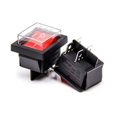 KCD4 DPST ON - OFF 4 Pin Rocker Boat Red Green Color Switch 15A / 20A AC 250V / 125V
