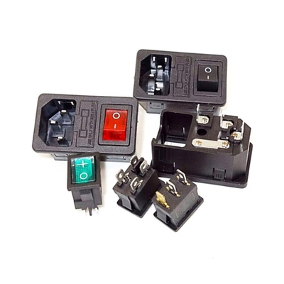 Ac Three - In - One Character Socket Card Embedded Power Socket Appliance Socket With Switch Fuse