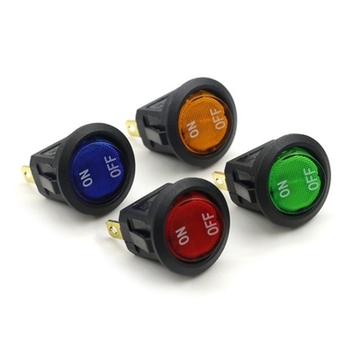 3 Pin Three Position Two Way Illuminated Round Momentary Contact Rocker Switch With 16a