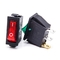 Illuminated Latching Red And Green Button Rocker Switch