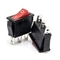 250V 16A OEM Lighted Black 3 Pins 2 Positon Rocker Switch